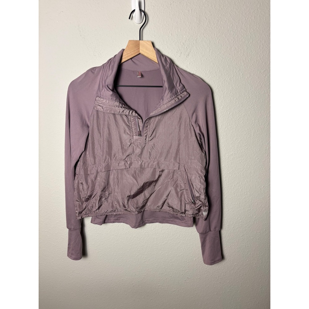FP Movement Free People Muted Purple Half Zip Pullover Jacket Small
